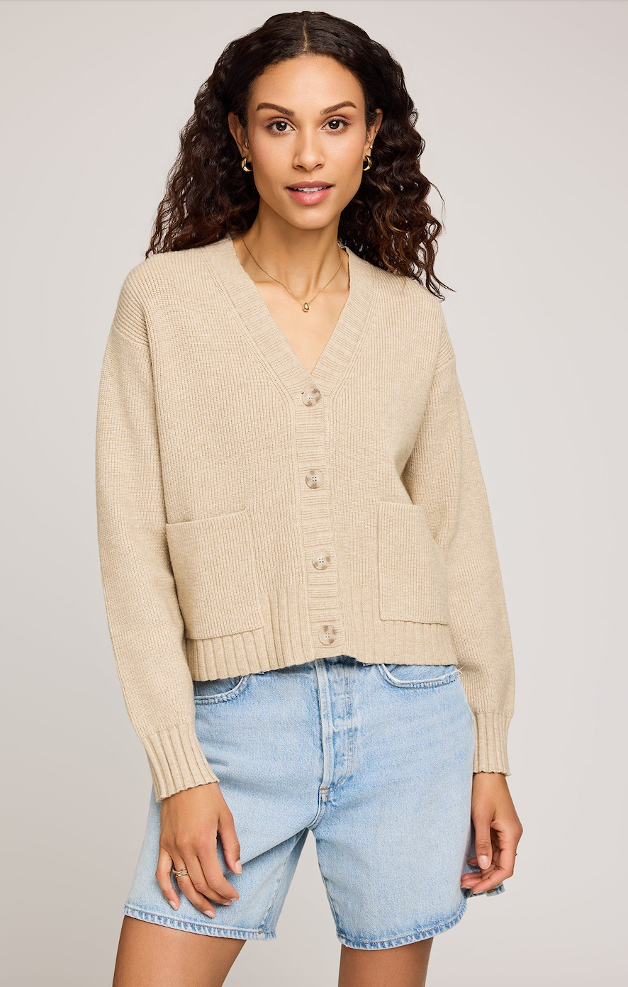 Mabel Cardigan-Khaki
