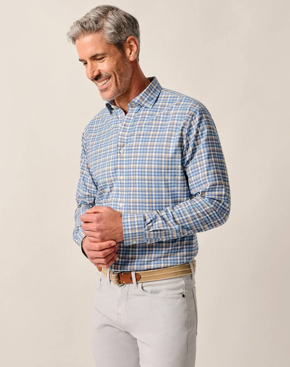 Olie Button Down-Navy