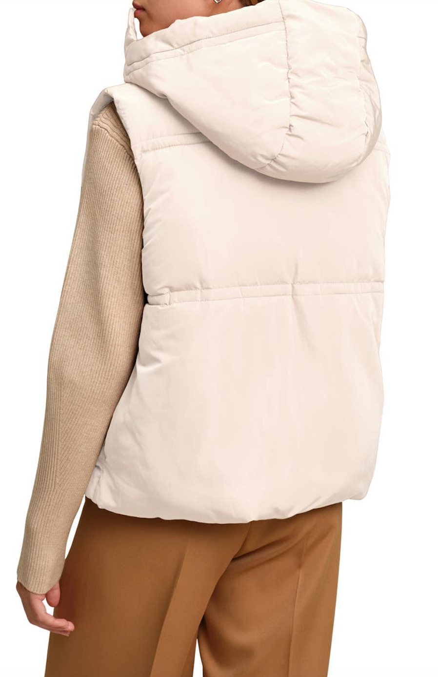 Travis Puffer Vest-Cream