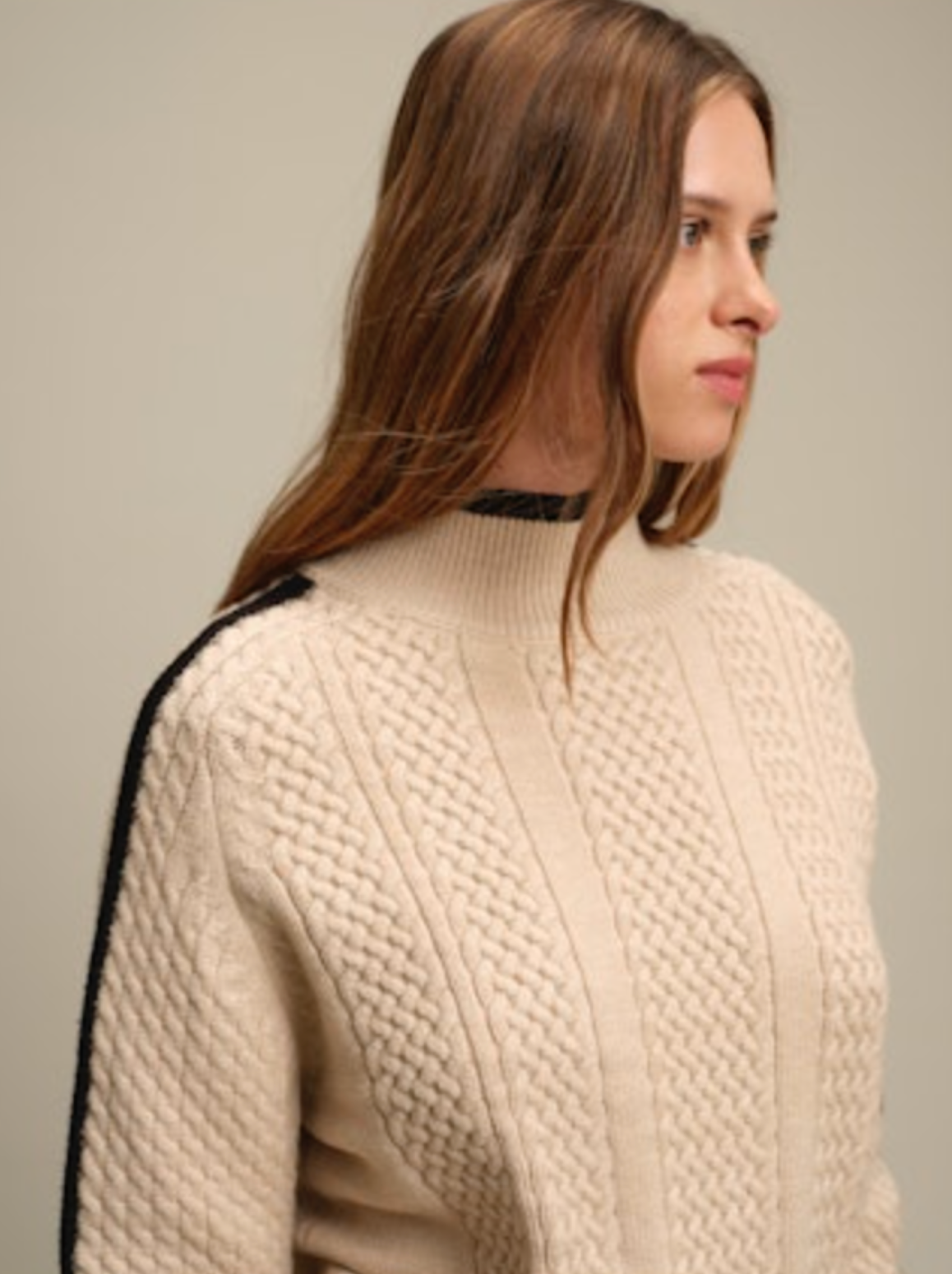 Kevin Sweater-Ecru/Black
