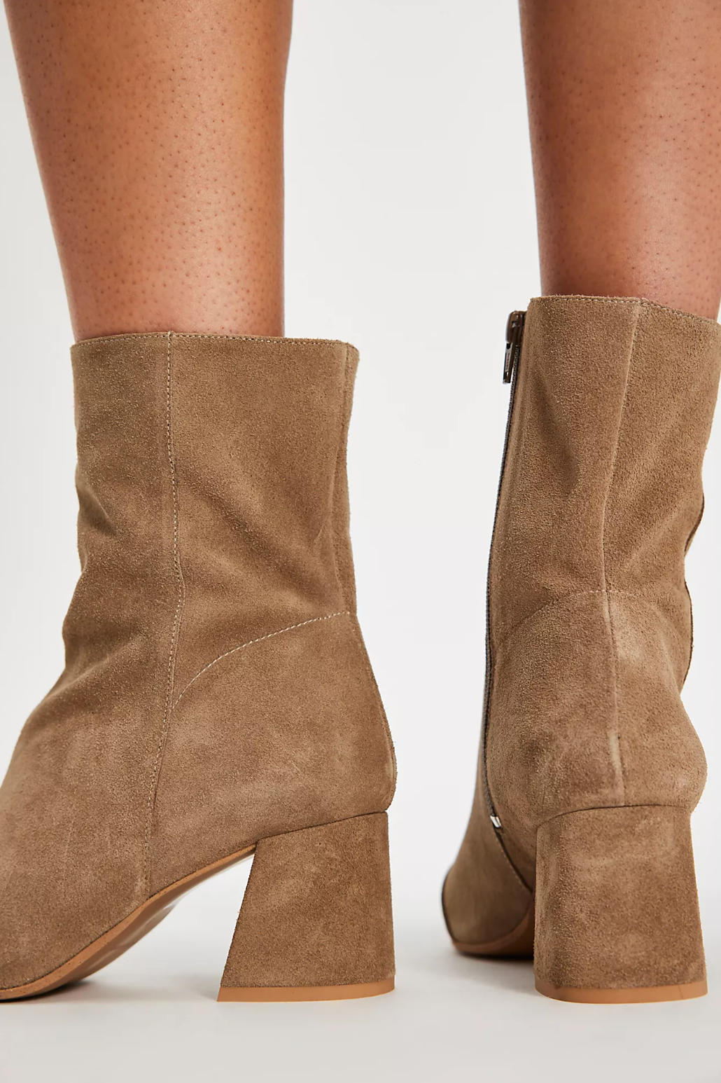 Wisteria Ankle Boot-Taupe Suede