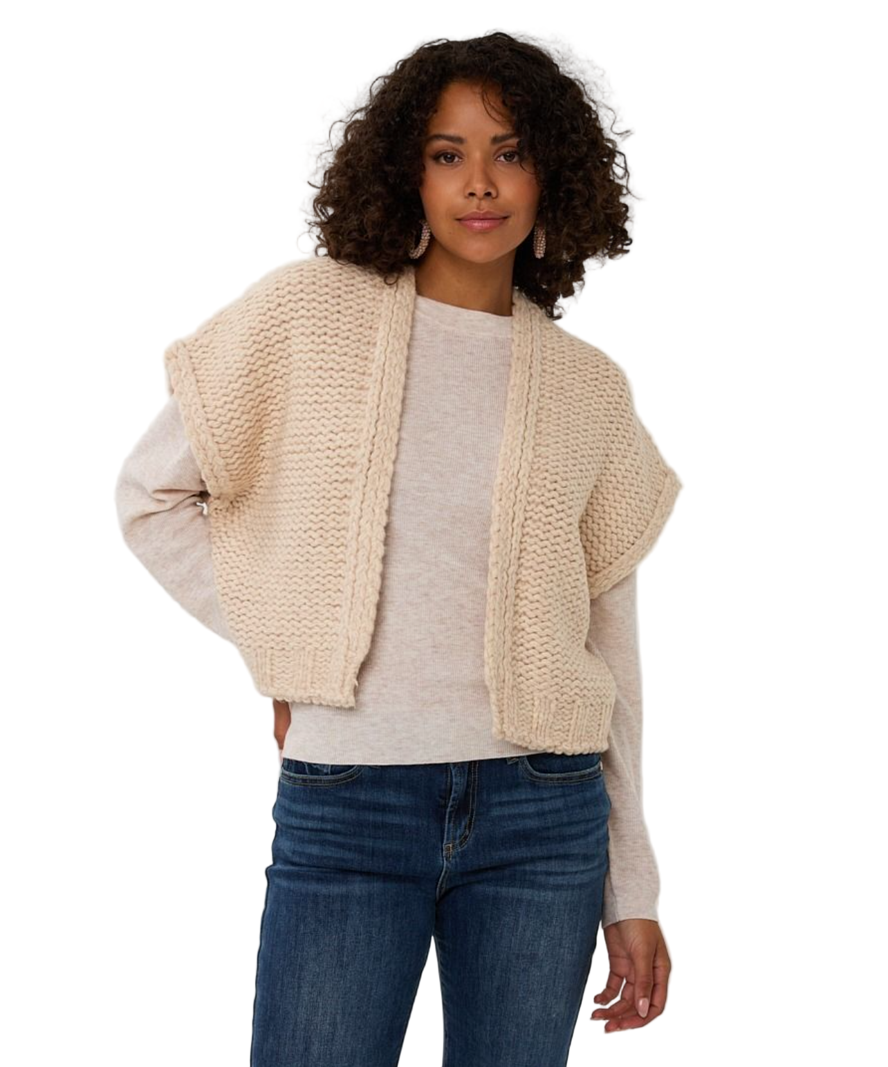 Cardigan Gilet-Sand