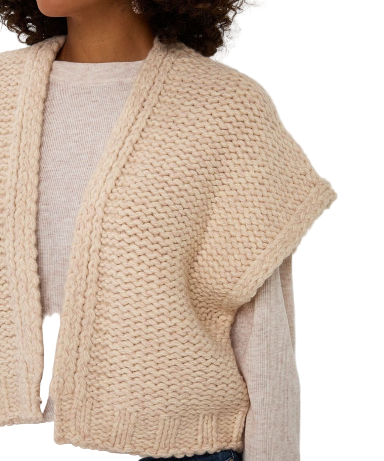 Cardigan Gilet-Sand