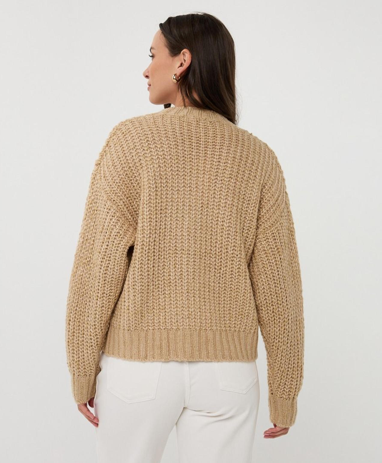 Lurex Cardigan-Tan
