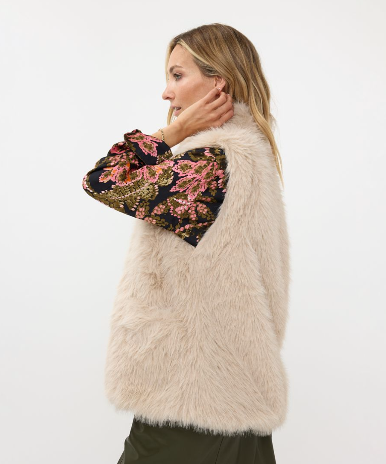 Gilet Furry Vest-Sand
