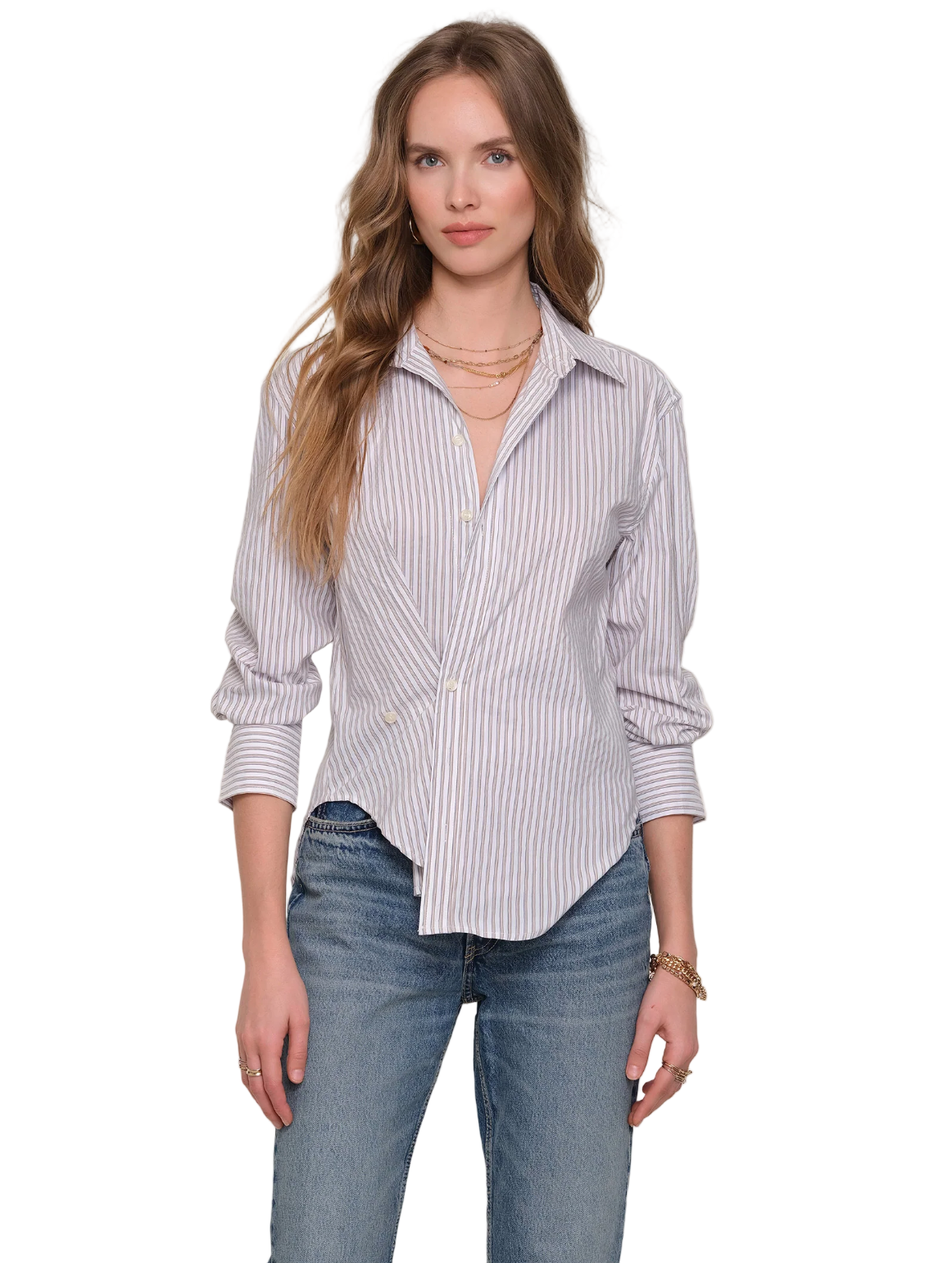 Solara Shirt-White/Tan