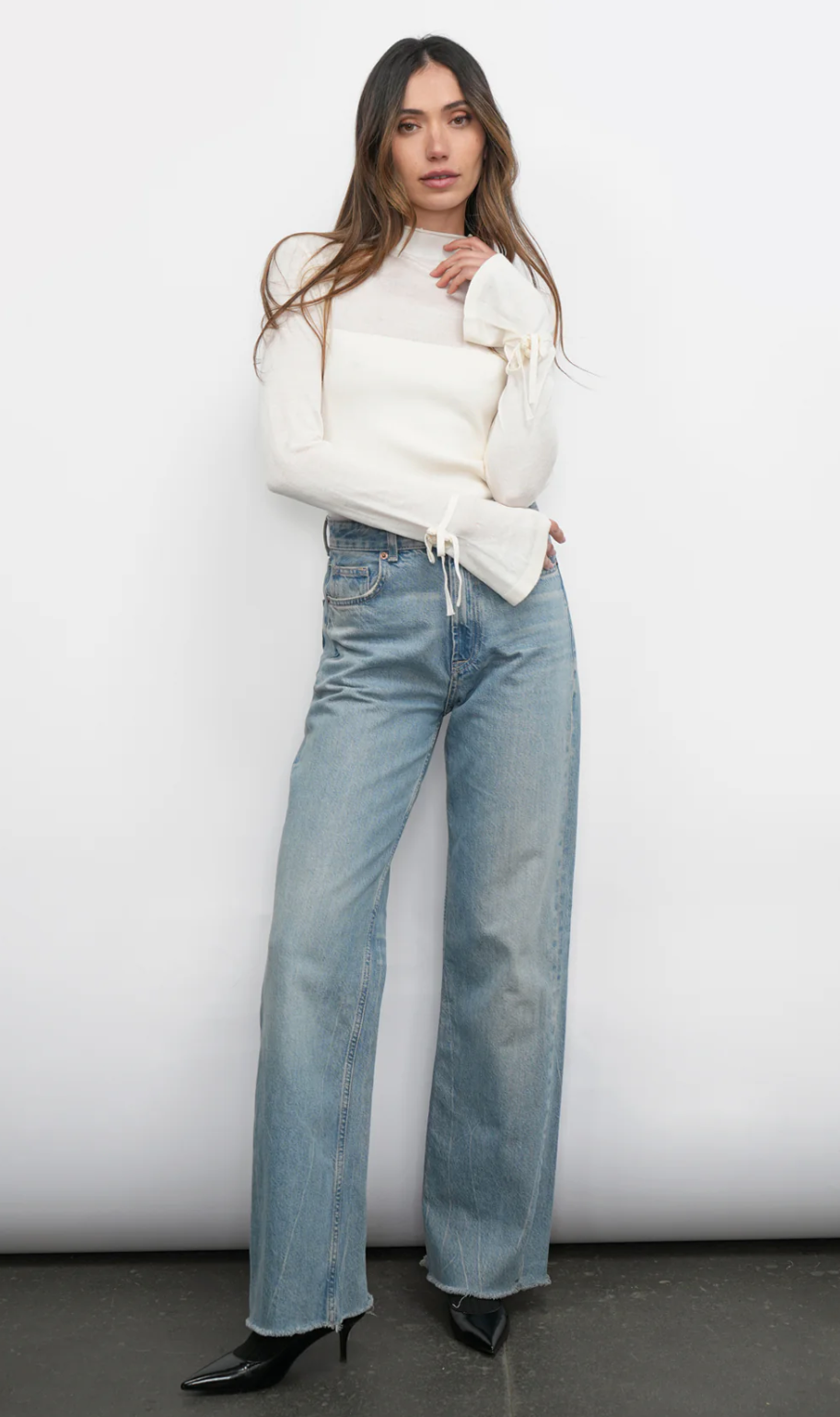 Valerie Yoke Top-Ivory