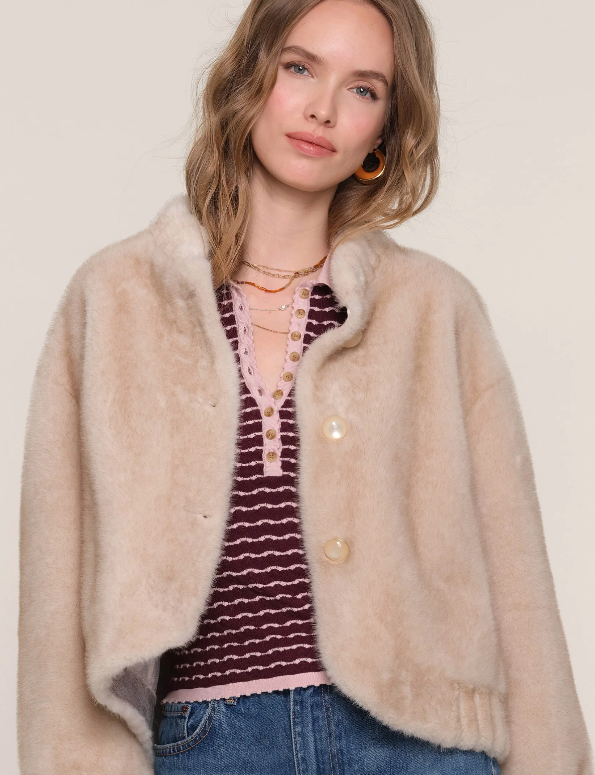 Gellar Jacket-Almond