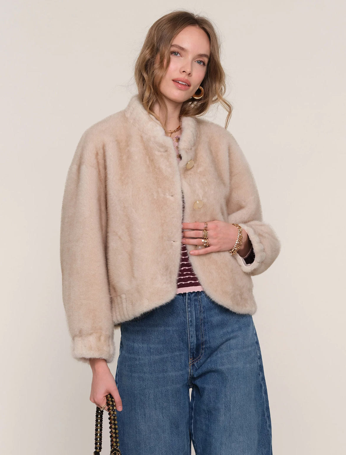 Gellar Jacket-Almond