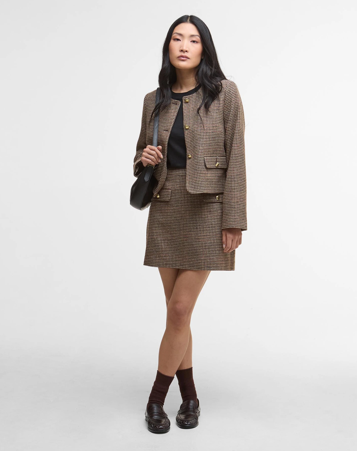 Sophia Mini Skirt-Brown