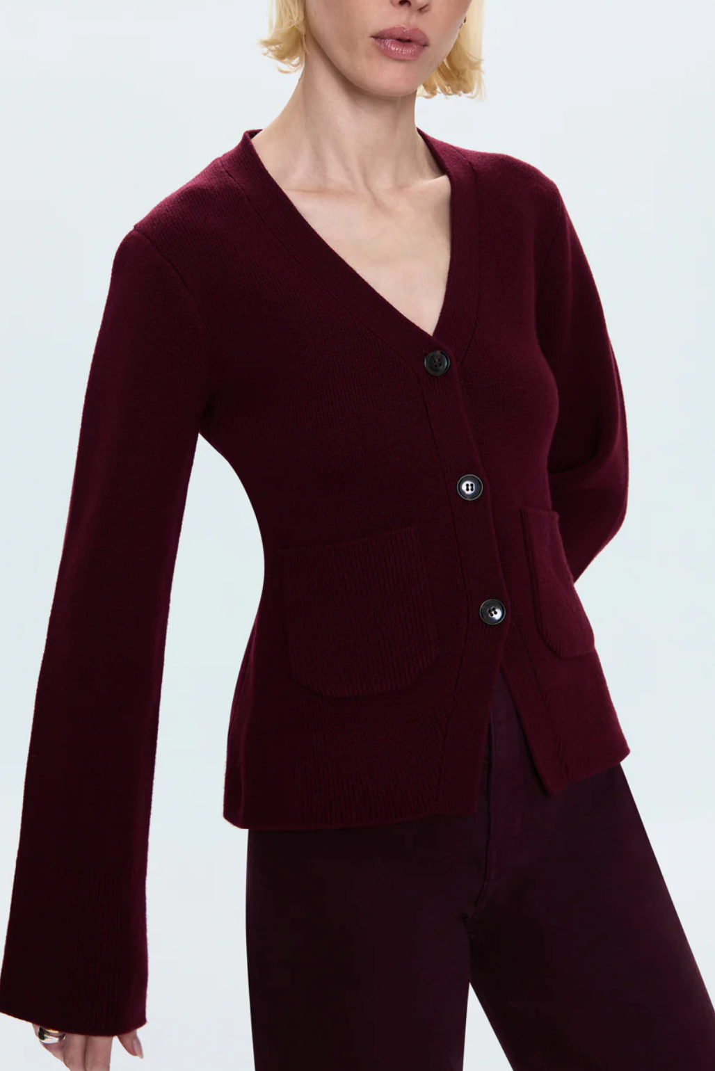 Aeron Cardigan-Claret