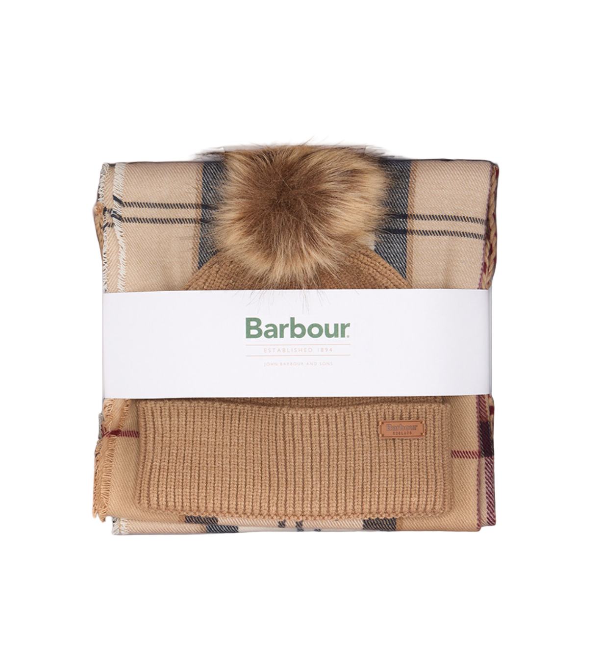 Dover Beanie & Scarf Set-Hessian