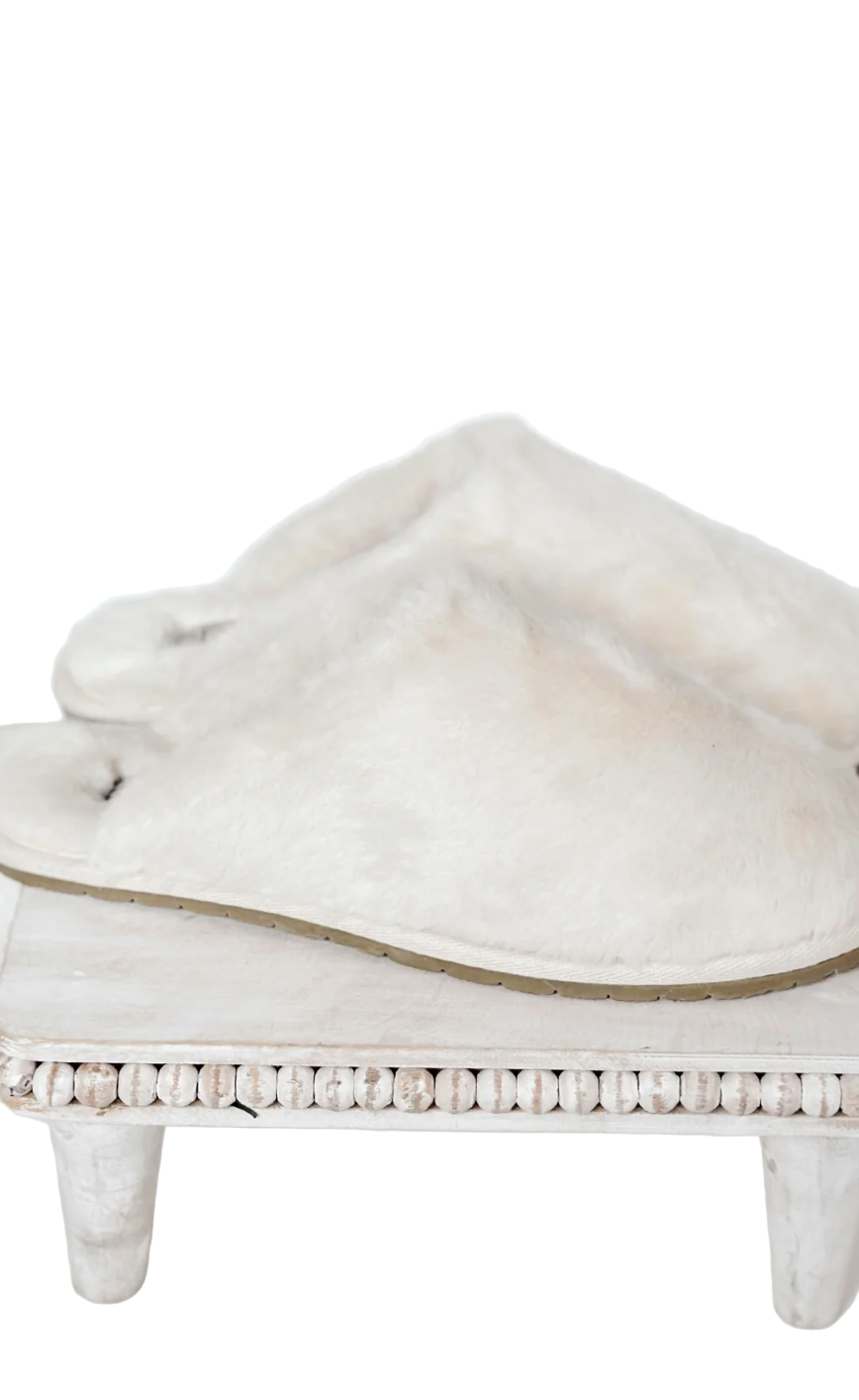 The Lounge Slipper-Ivory