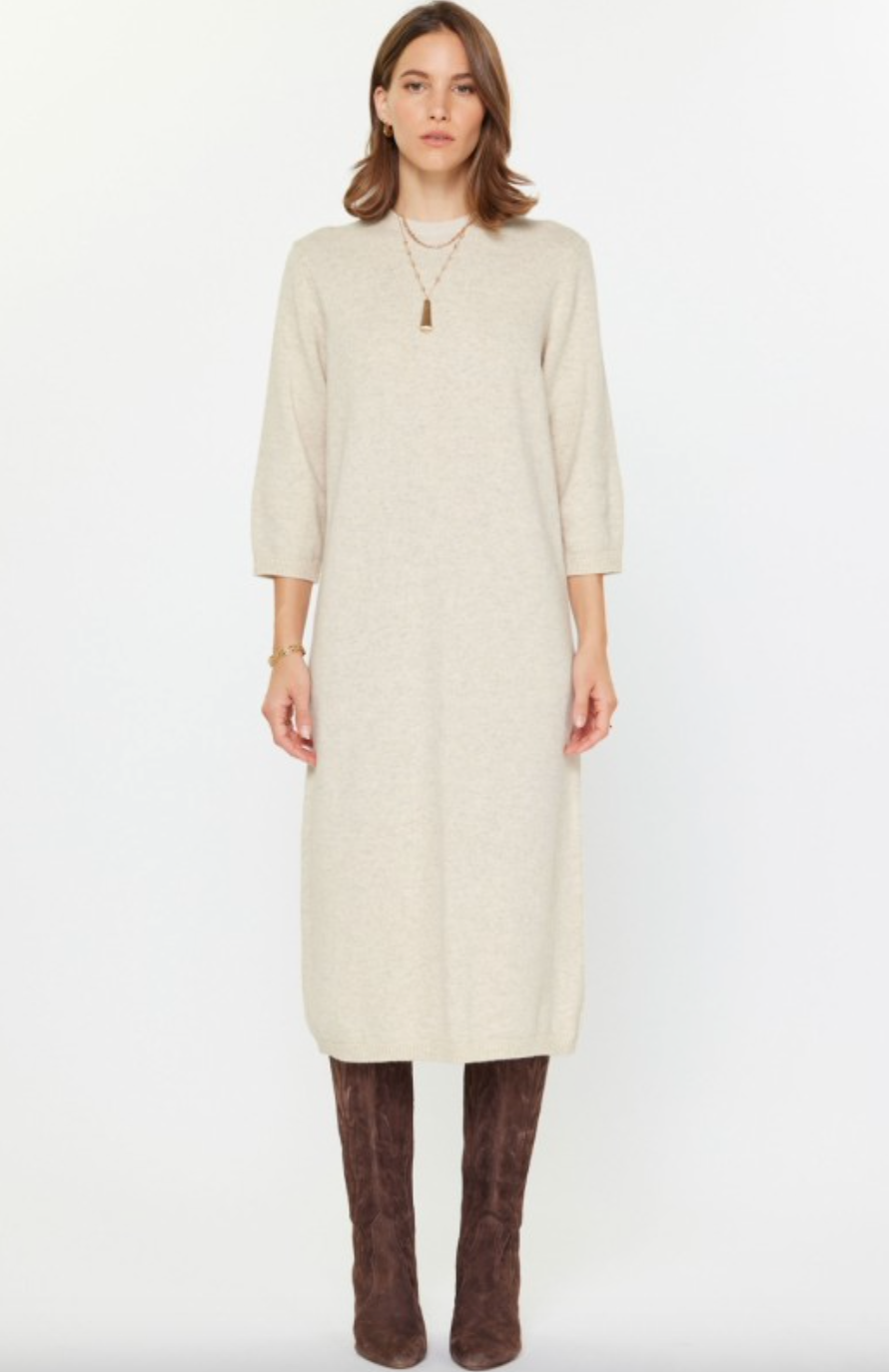 Kristin Sweater Dress-Oatmeal