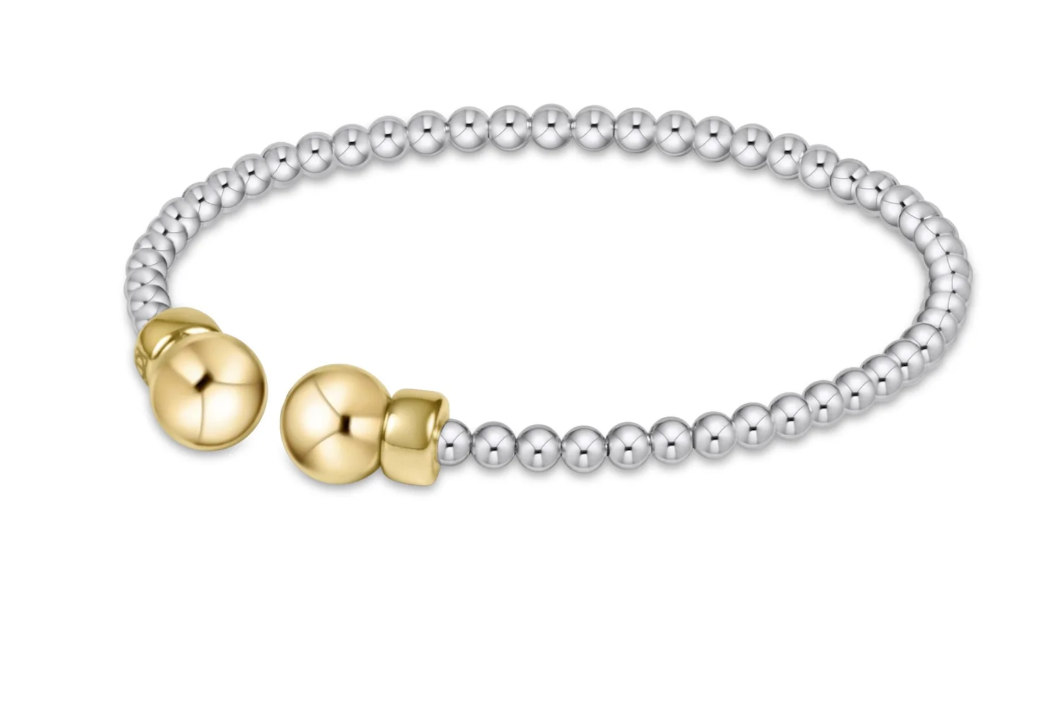 Classic Sterling Mixed Metal 3mm Cuff