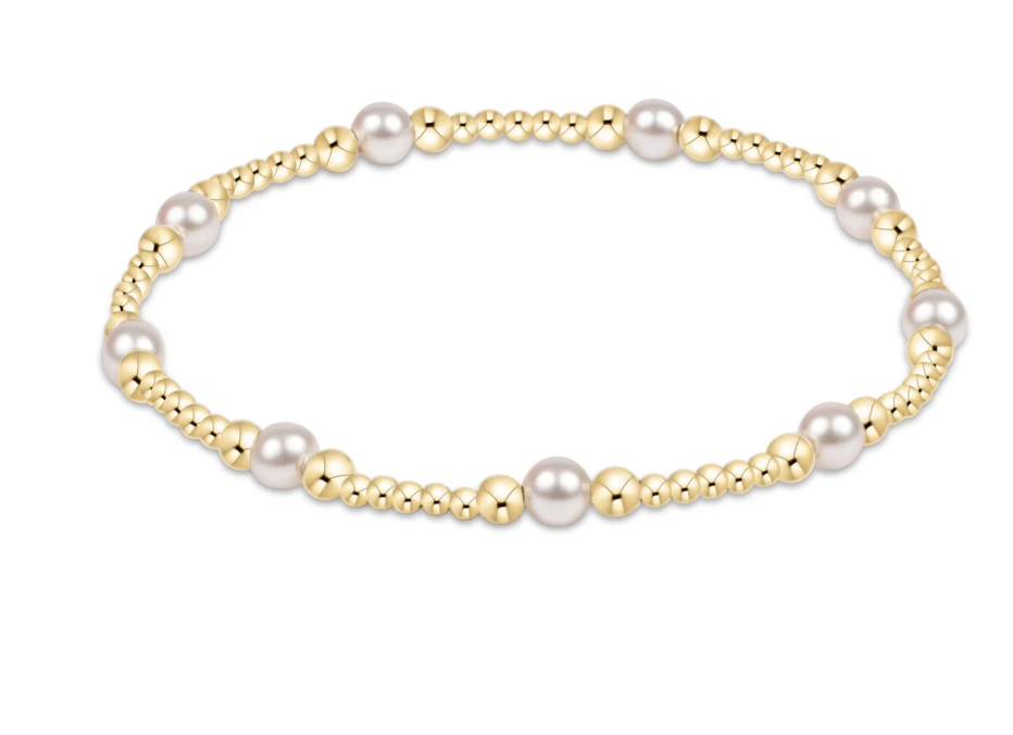 Classic Purpose 4mm Bead Bracelet Pearl