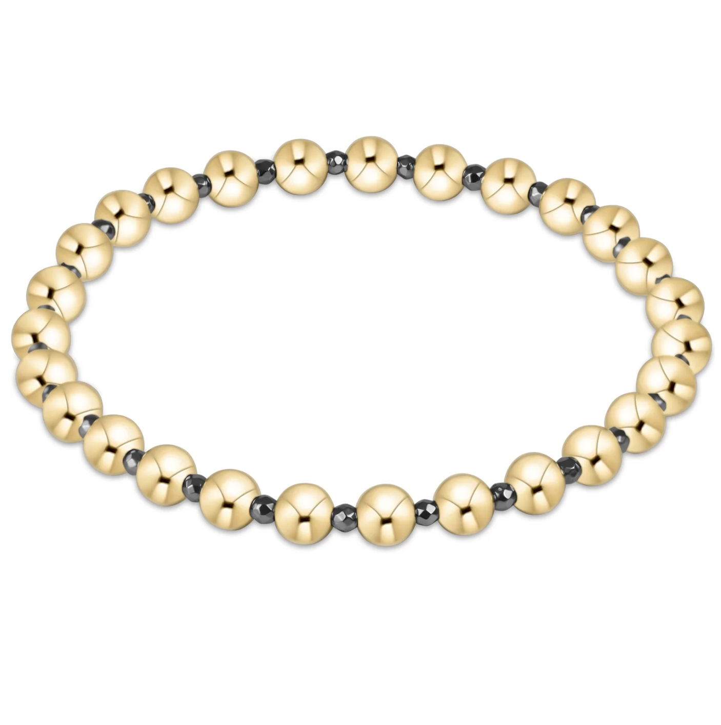 Silver Faceted Hematite Grateful 5mm Bracelet