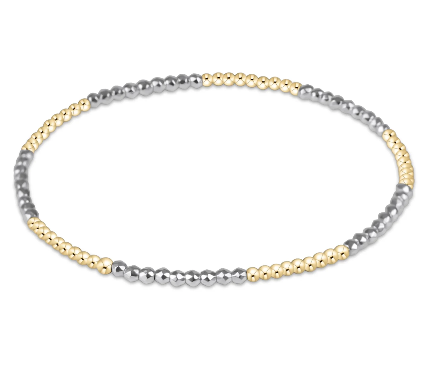 Blissful Silver Hematite 2mm Bracelet