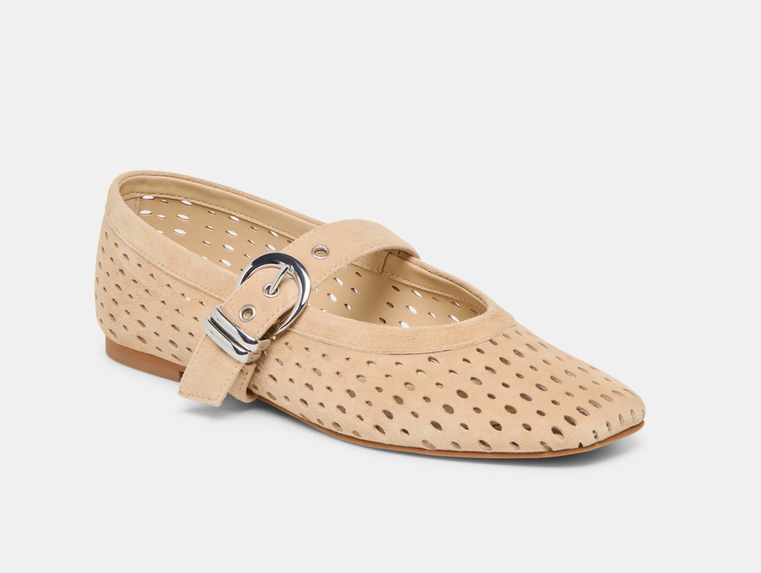 Mikel Ballet Flats-Camel Suede