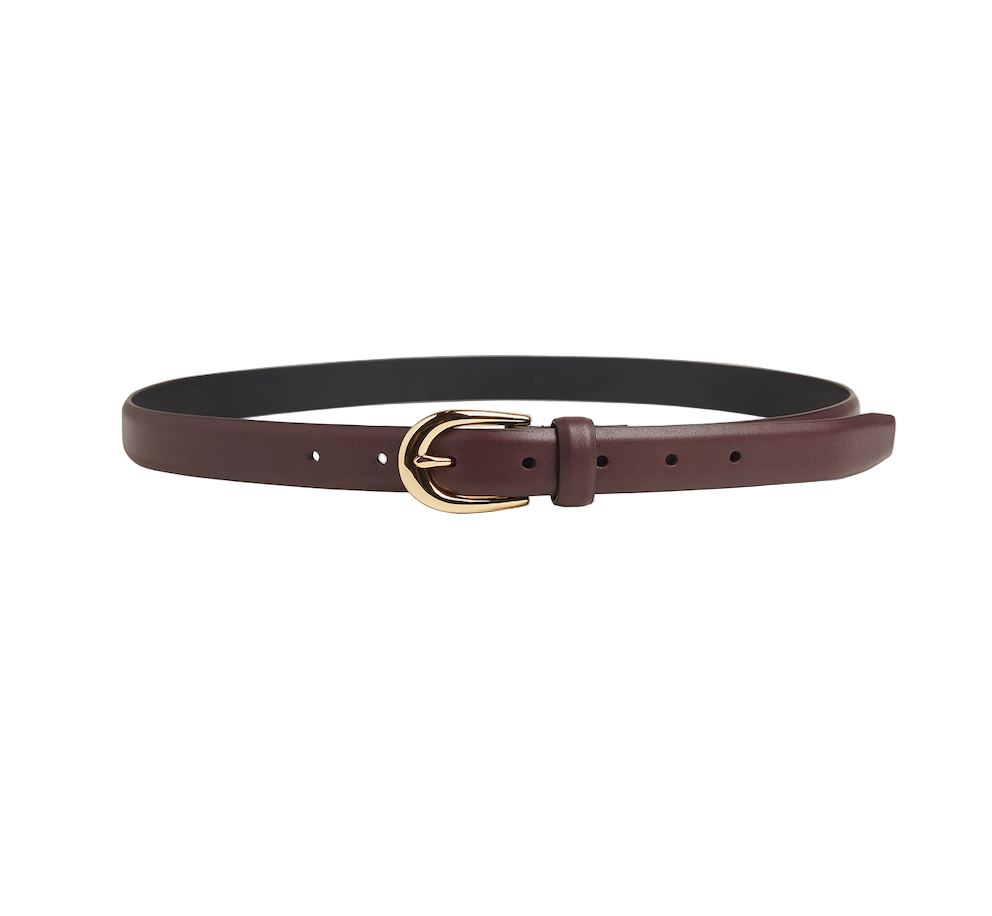 The Favorite Belt-Burgandy/Gold