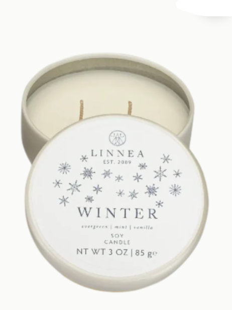 LINNEA Winter Tin Candle 3oz