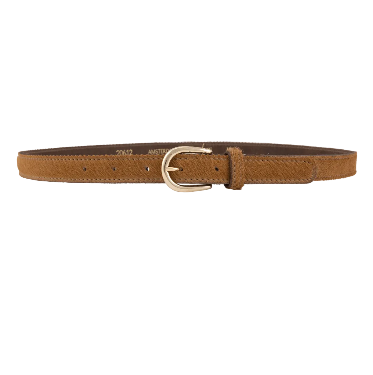 Dania Skinny Cow Hair Belt-Camel