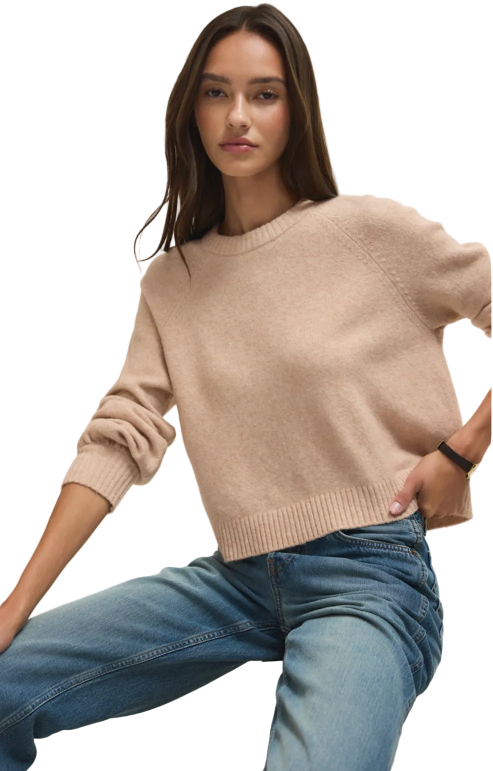 Coming Up Sweater-Light Camel