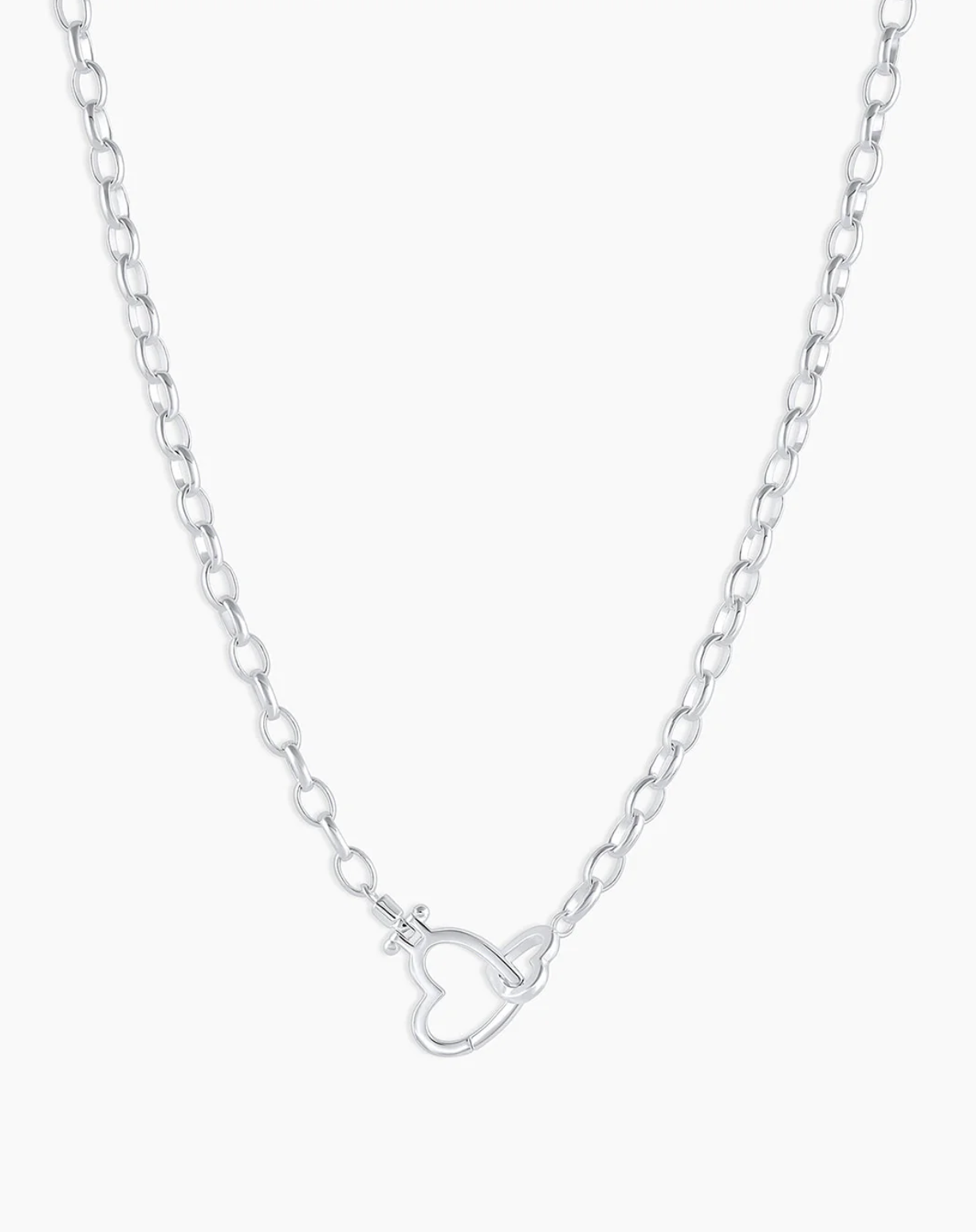 Parker Heart Necklace-Silver