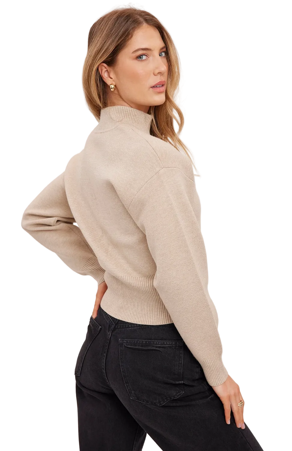 Rowan Zip Up Sweater-Oat