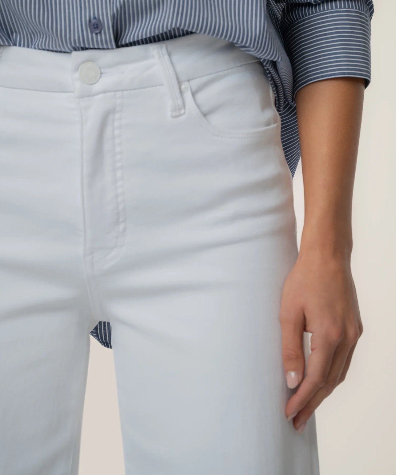 Meg Wide Leg-Optic White