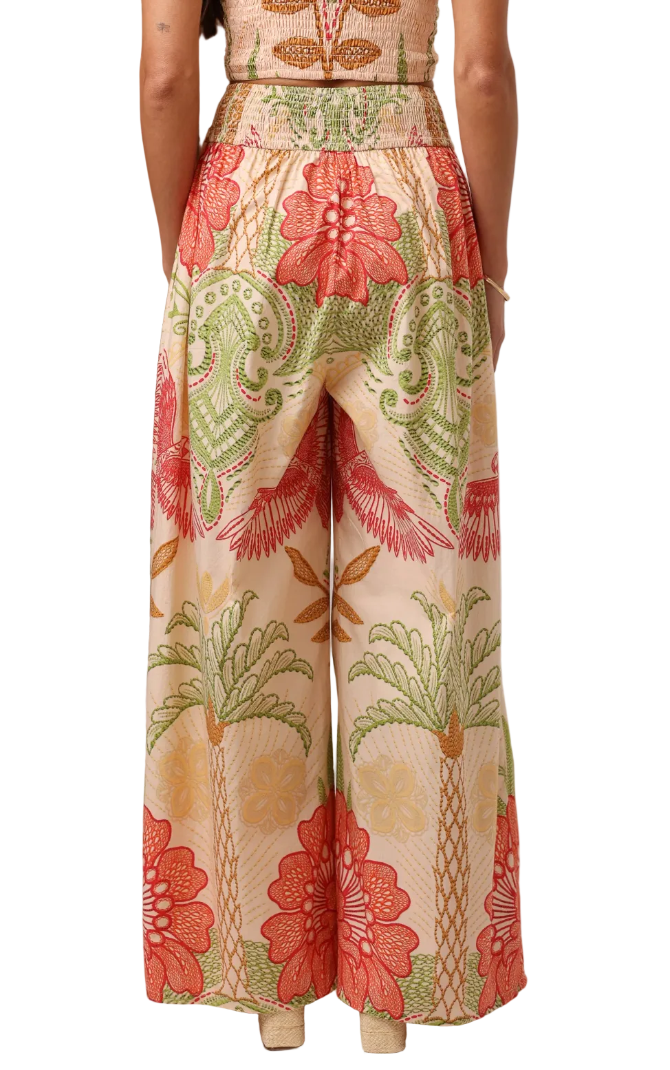 San Jose Pant-Stitchwork Hibiscus