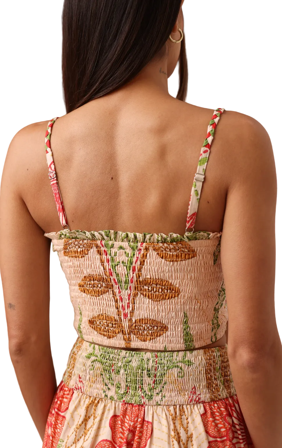 Eloise Tank-Stitchwork Hibiscus