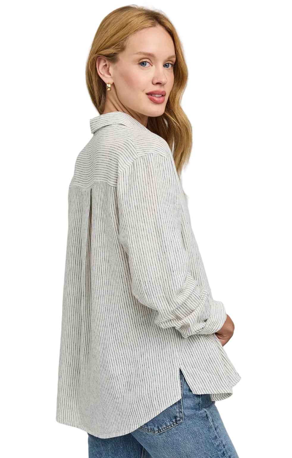 Dominique Blouse-Black Stripe