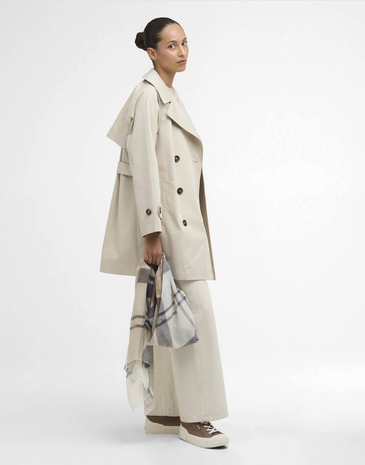 Adare Showerproof Trench Coat-Mist