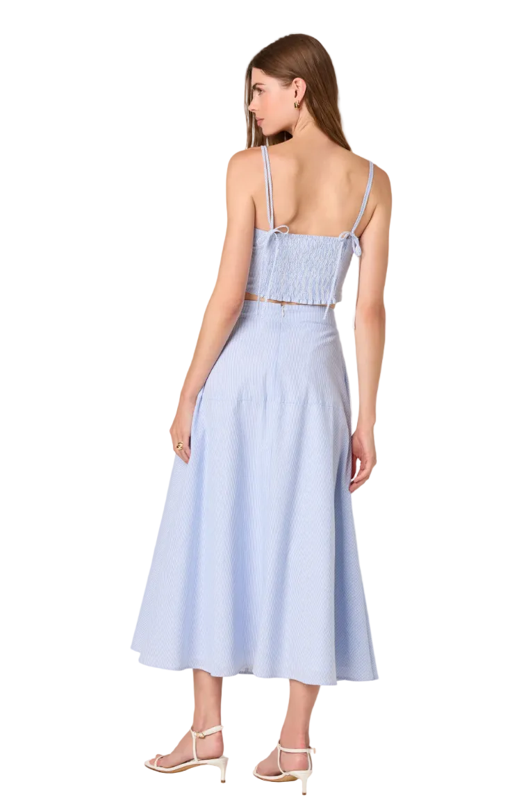 Azzura Crop Top-Blue Stripe