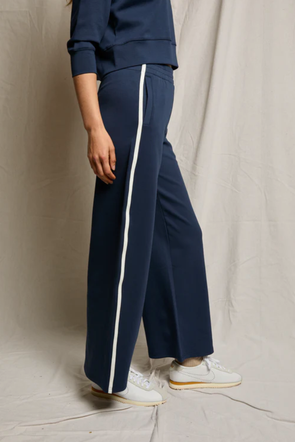 Mikos Wide Leg Pant-Navy