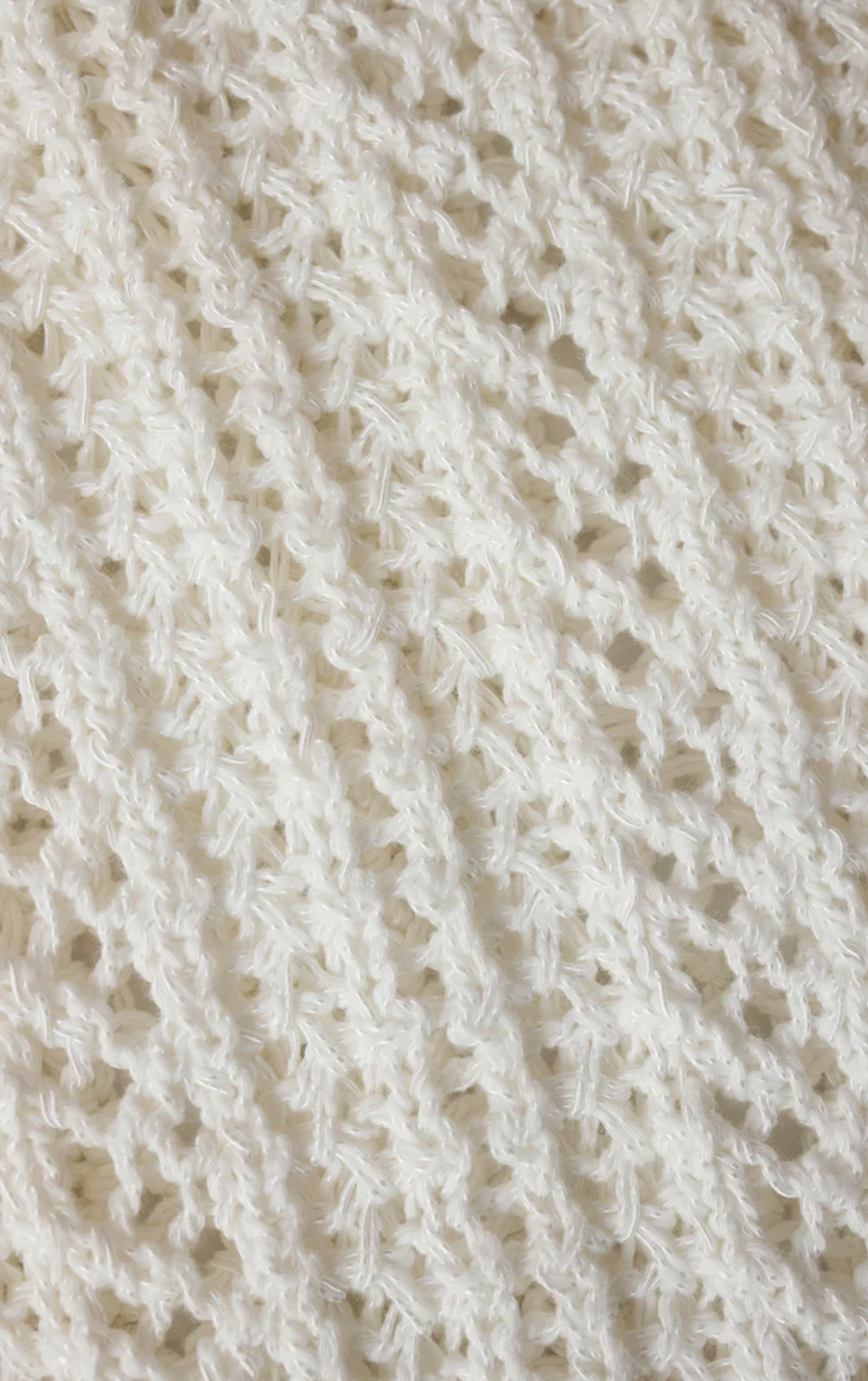 Ballast Crop Crochet Top-White