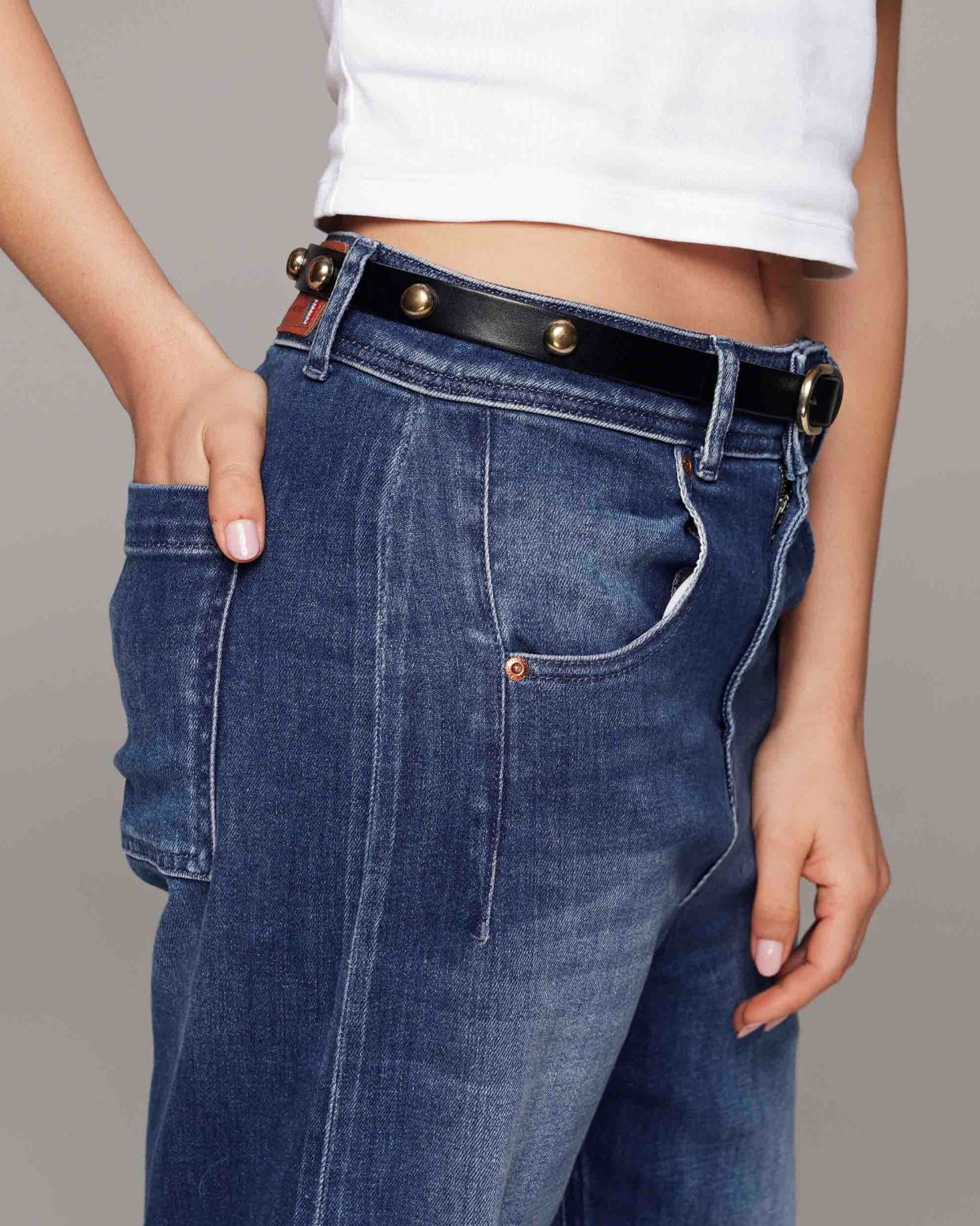 Antal Studded Leather Belt