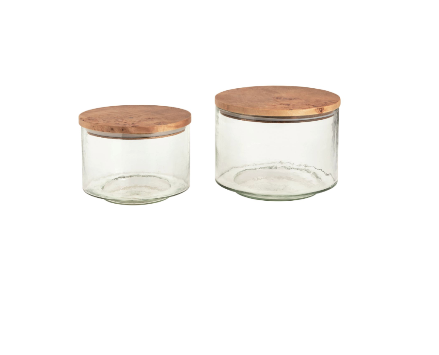Burl Wood Lid Canister (2 Sizes)
