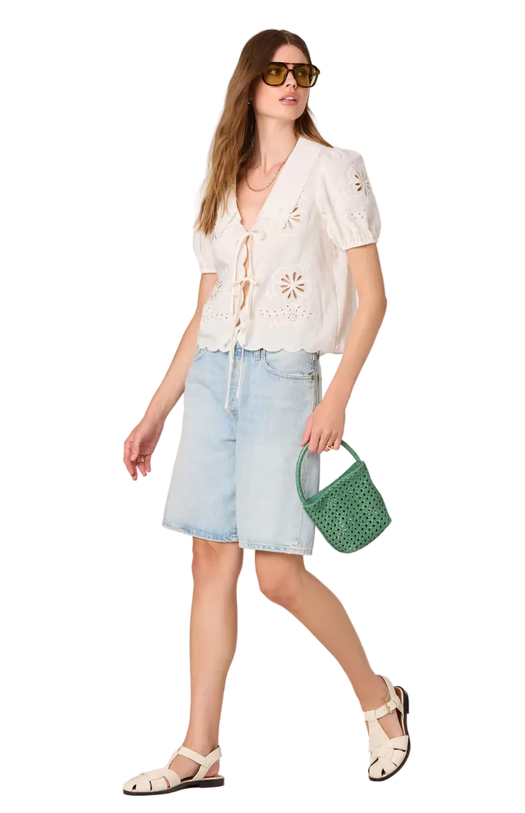 Eider Tie Front Top-White