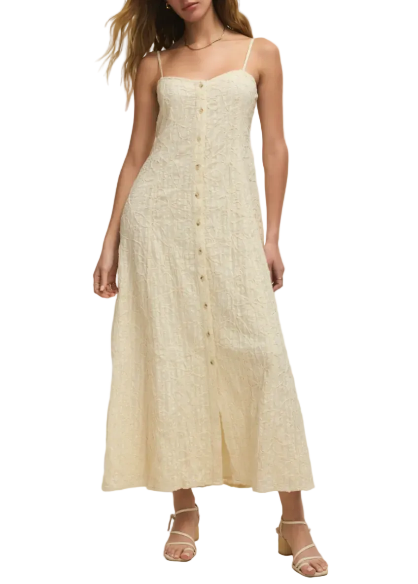 Angel Eyes Midi Dress-Champagne