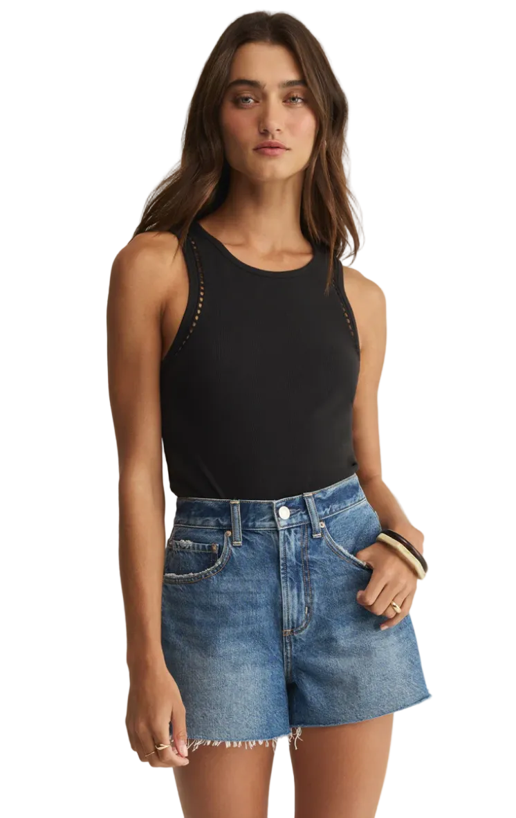 Boa Rib Tank-Black