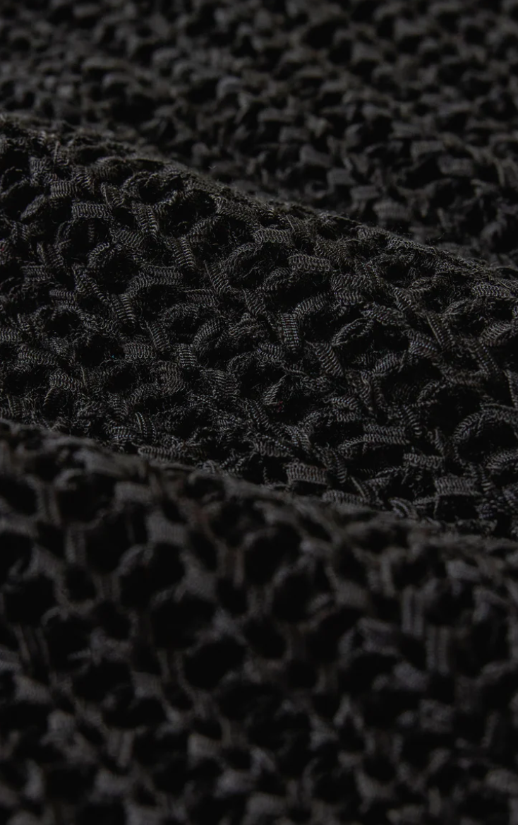 Tate Lace Up Sweater Tank-Black