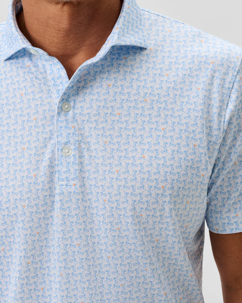 Minty Performance Polo-Malibu