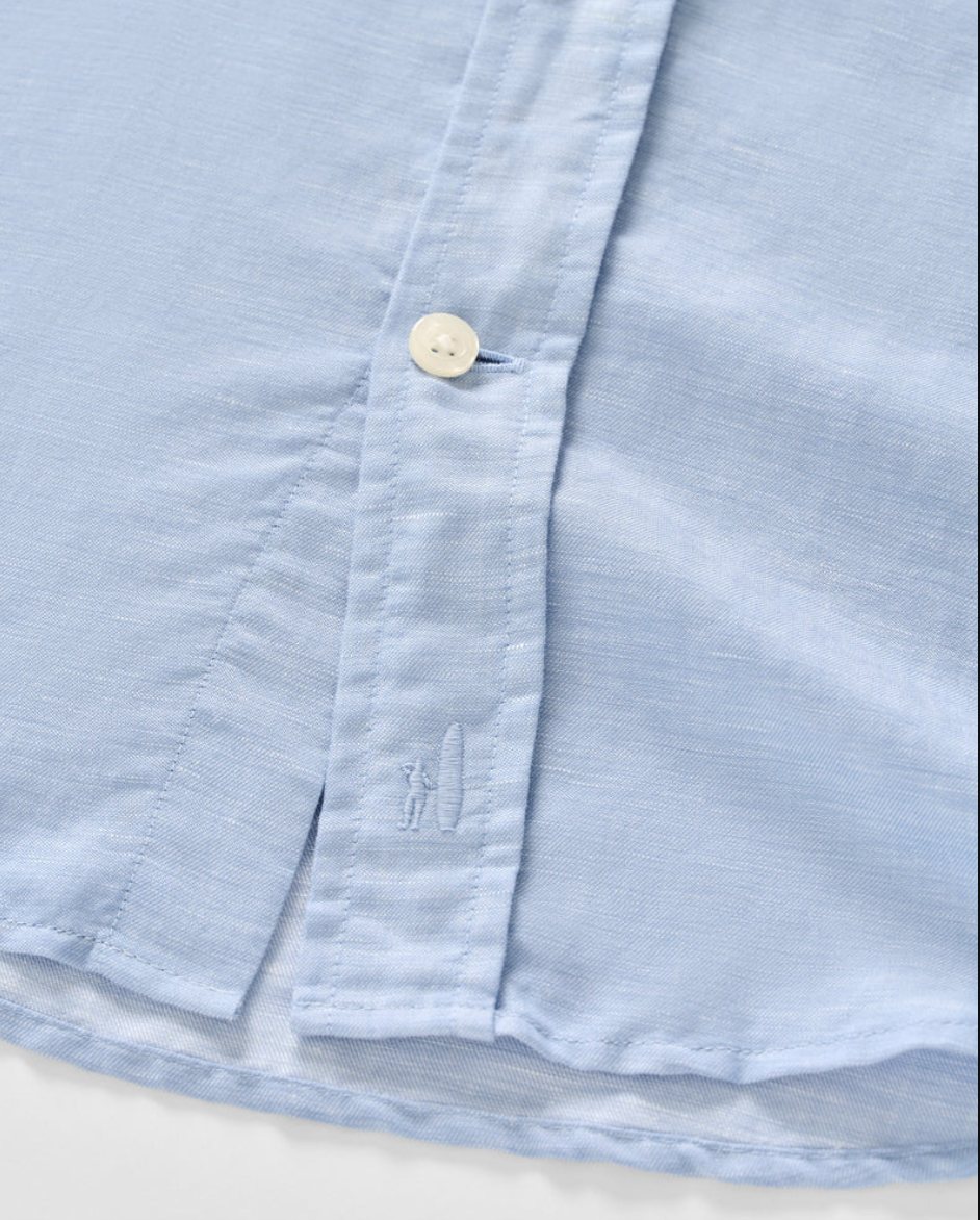 McCarthy Linen Blend Button Down-Malibu