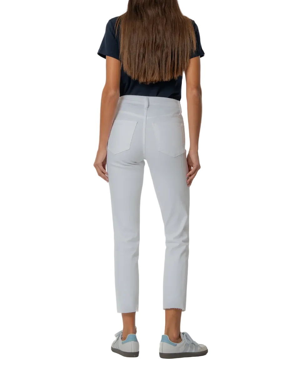 Rachael High Rise Mom Jean-White