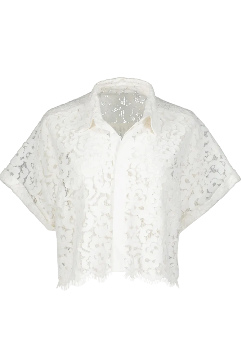 Josephine Lace Top-Salt