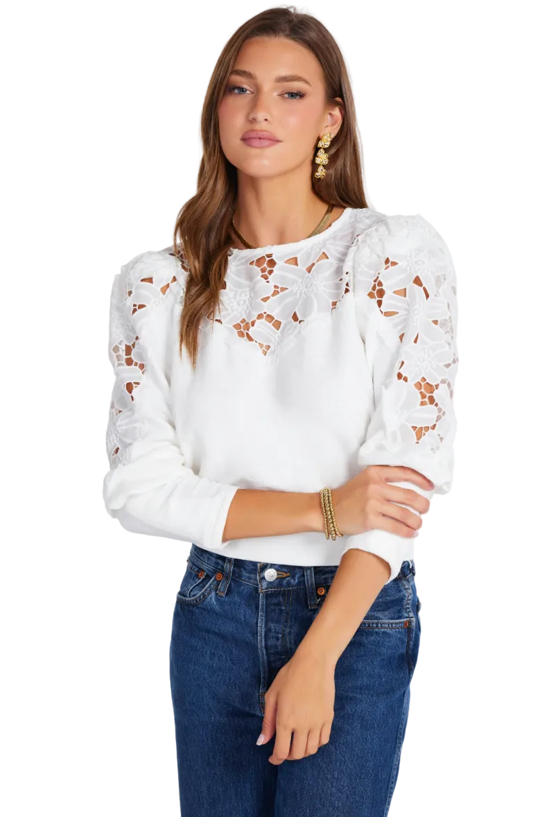 Flora Texture Pullover-Salt