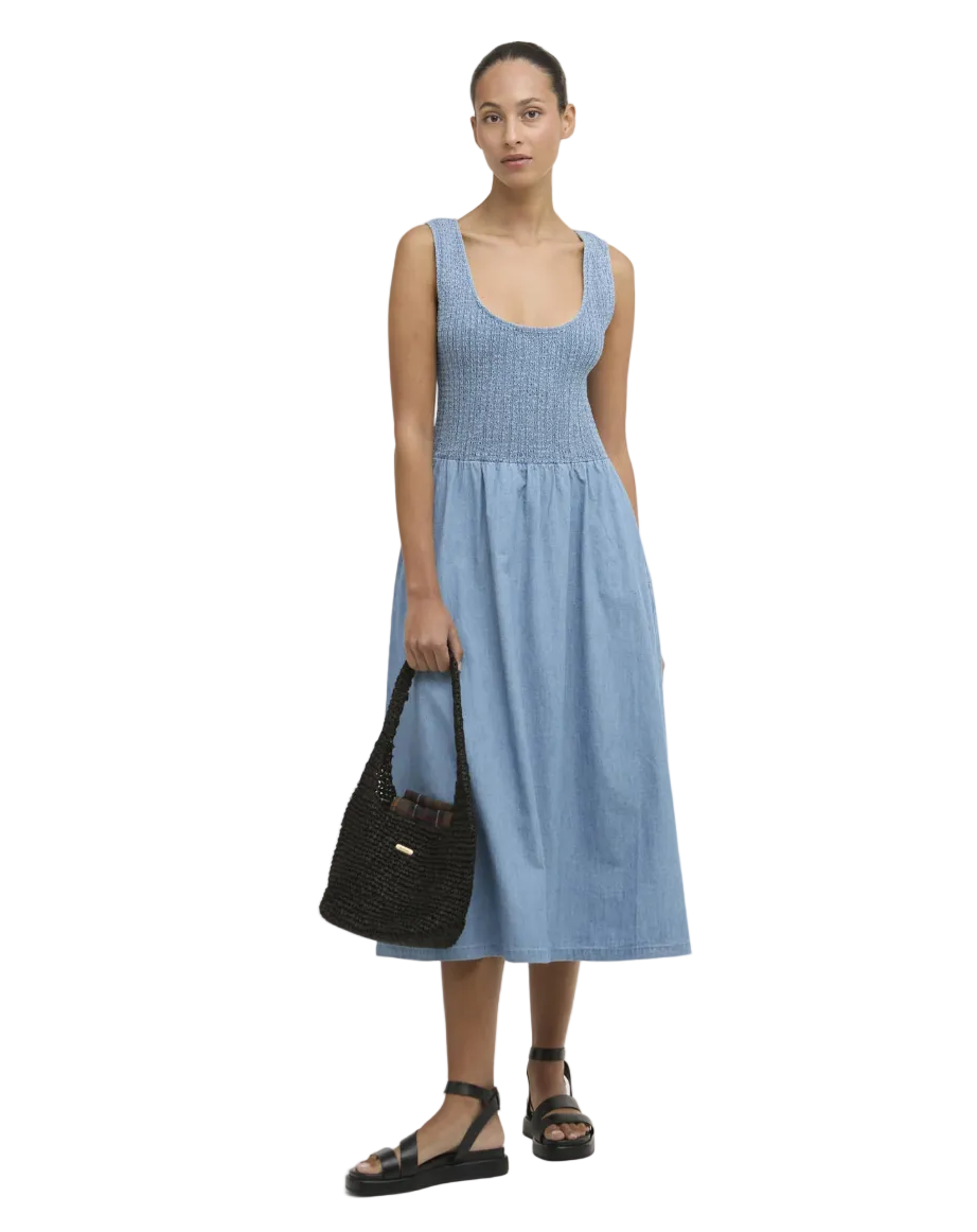 Josie Midi Dress-Chambray