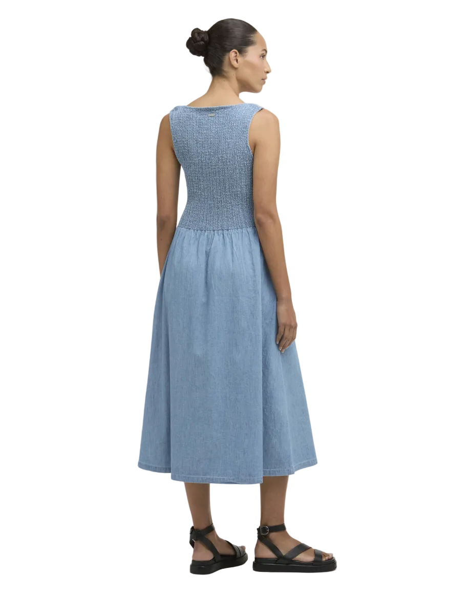 Josie Midi Dress-Chambray